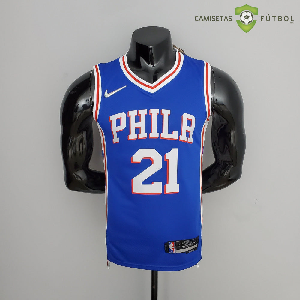 Camiseta Philadelphia 76Ers 21-22 - Joel Embiid 21 Azul Nba