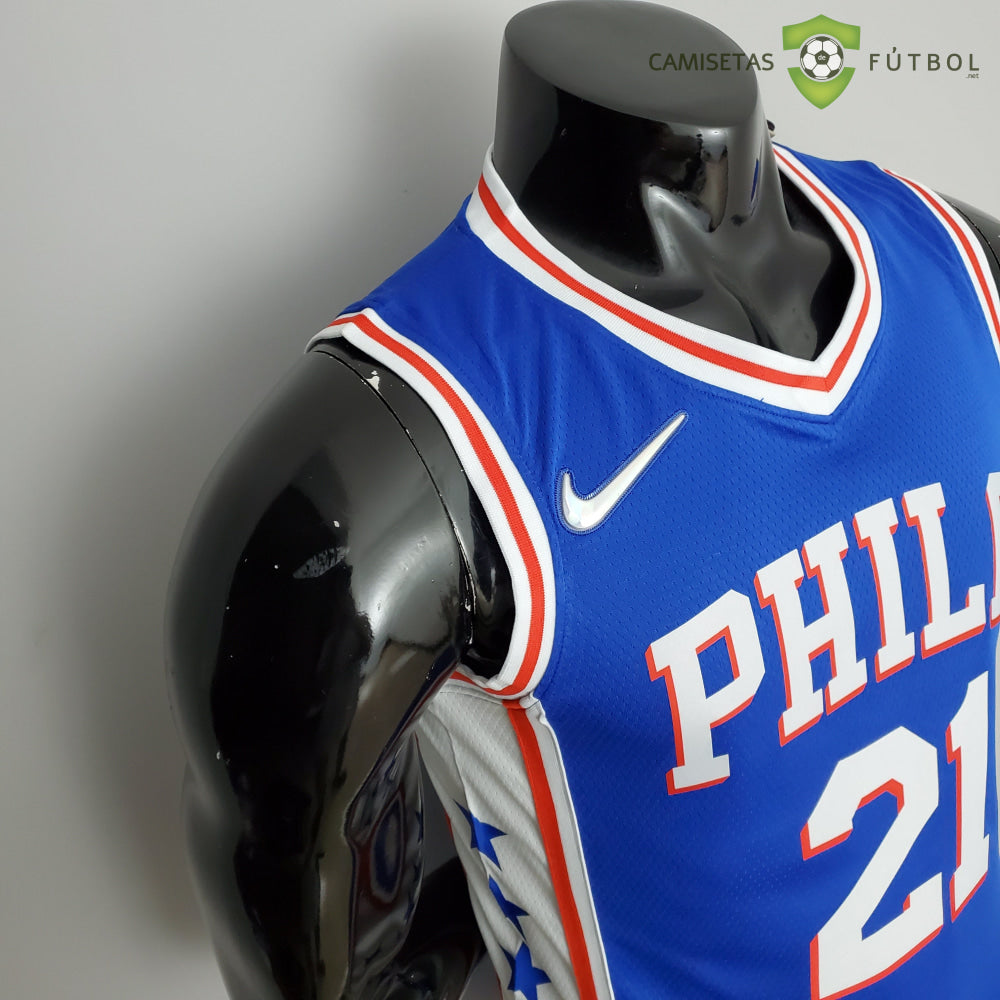 Camiseta Philadelphia 76Ers 21-22 - Joel Embiid 21 Azul Nba