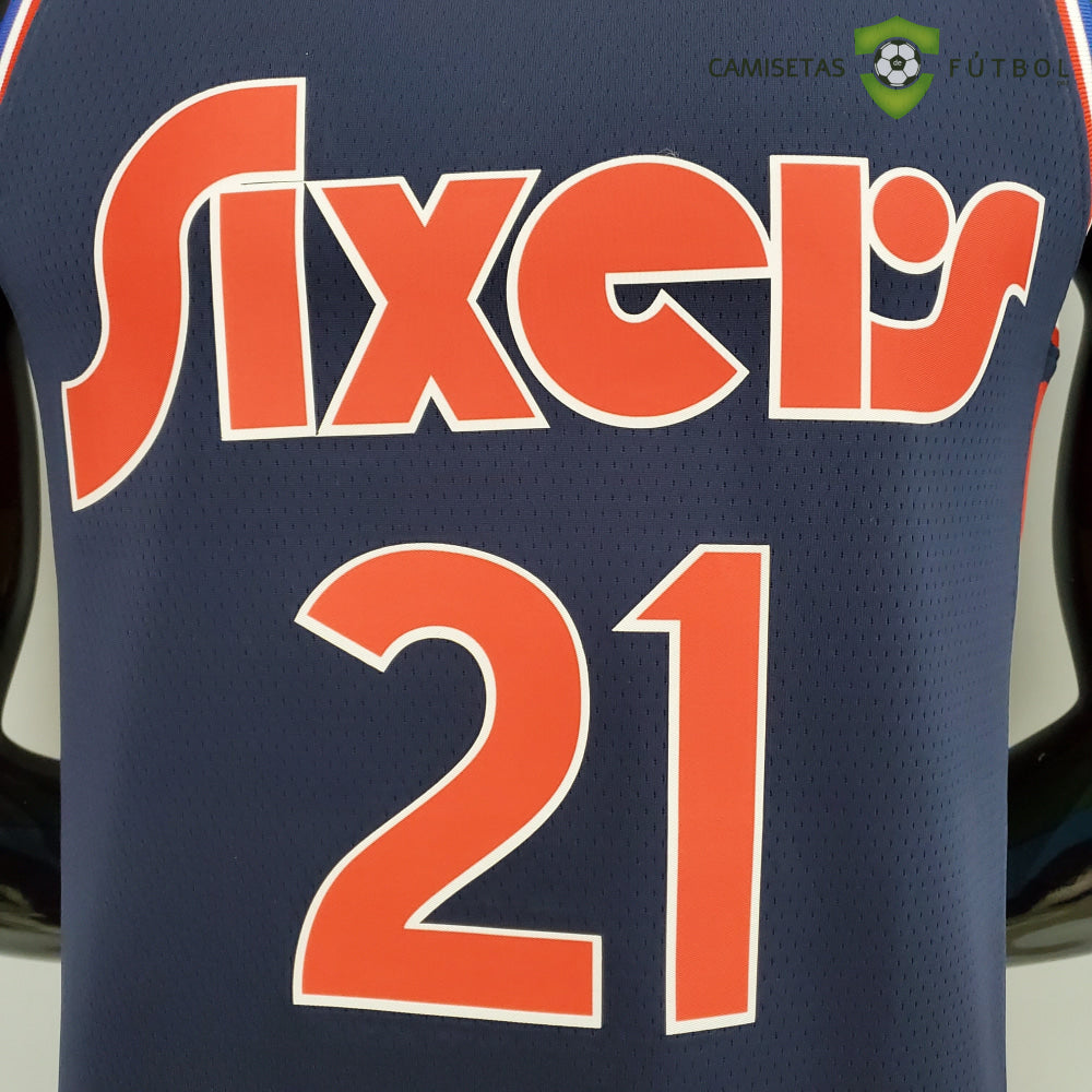 Camiseta Philadelphia 76Ers 21-22 - Joel Embiid 21 Azul Marino Nba