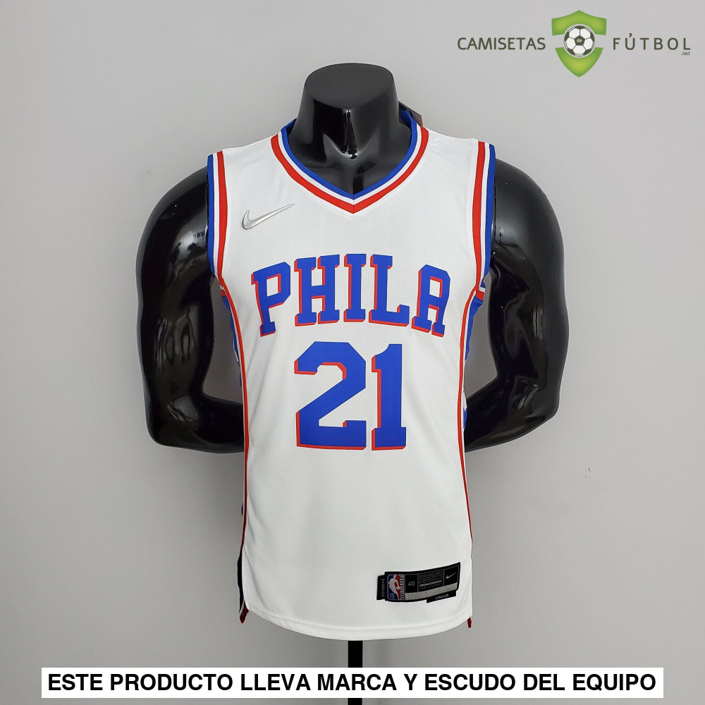 Camiseta Philadelphia 76Ers 21-22 - Joel Embiid 21 Blanco Nba