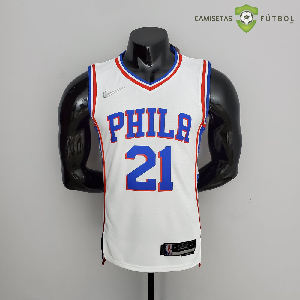 Camiseta Philadelphia 76Ers 21-22 - Joel Embiid 21 Blanco Nba