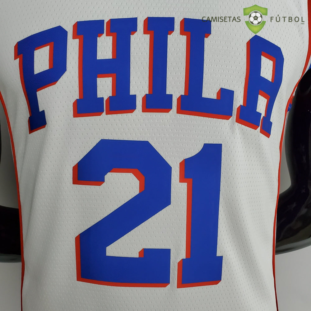 Camiseta Philadelphia 76Ers 21-22 - Joel Embiid 21 Blanco Nba
