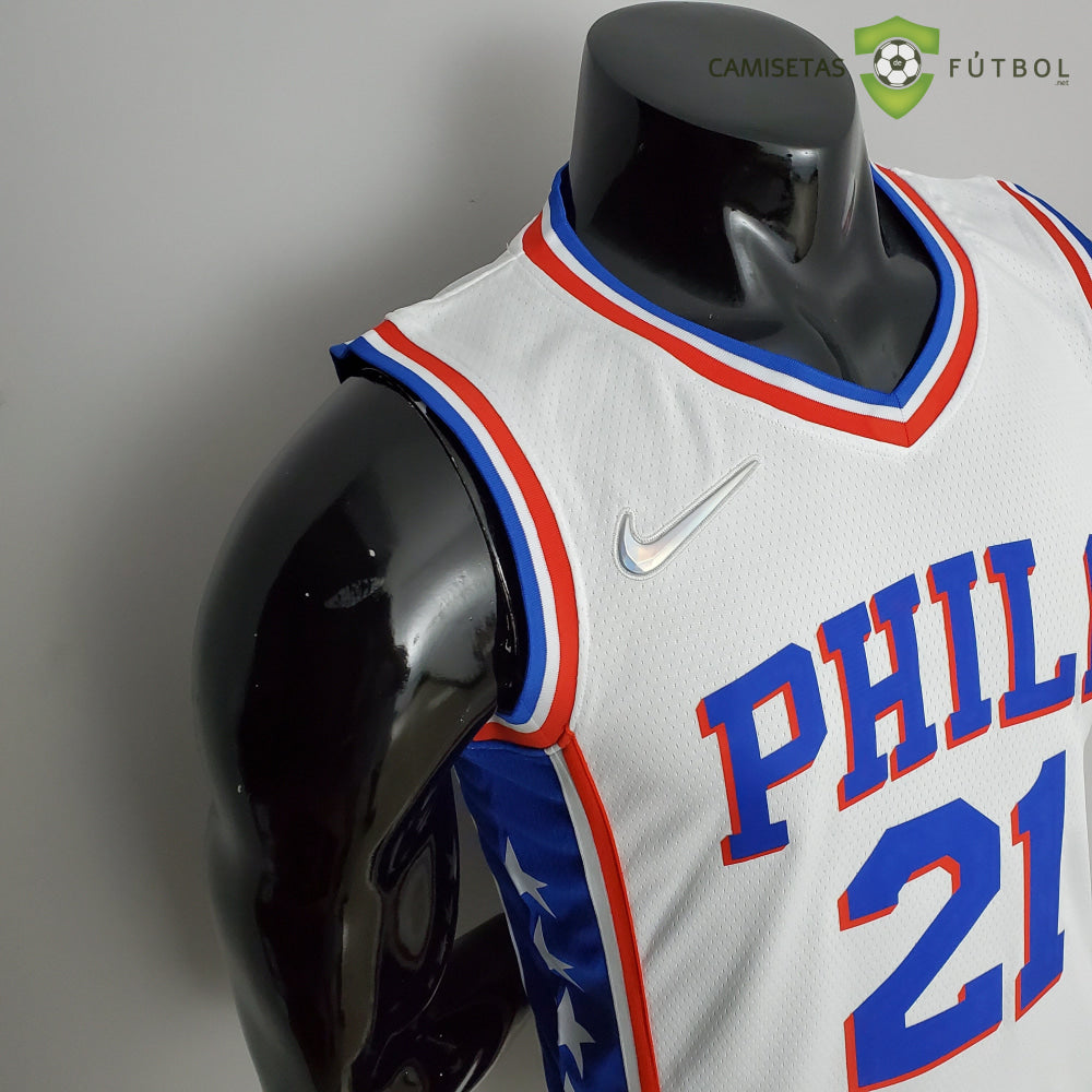 Camiseta Philadelphia 76Ers 21-22 - Joel Embiid 21 Blanco Nba