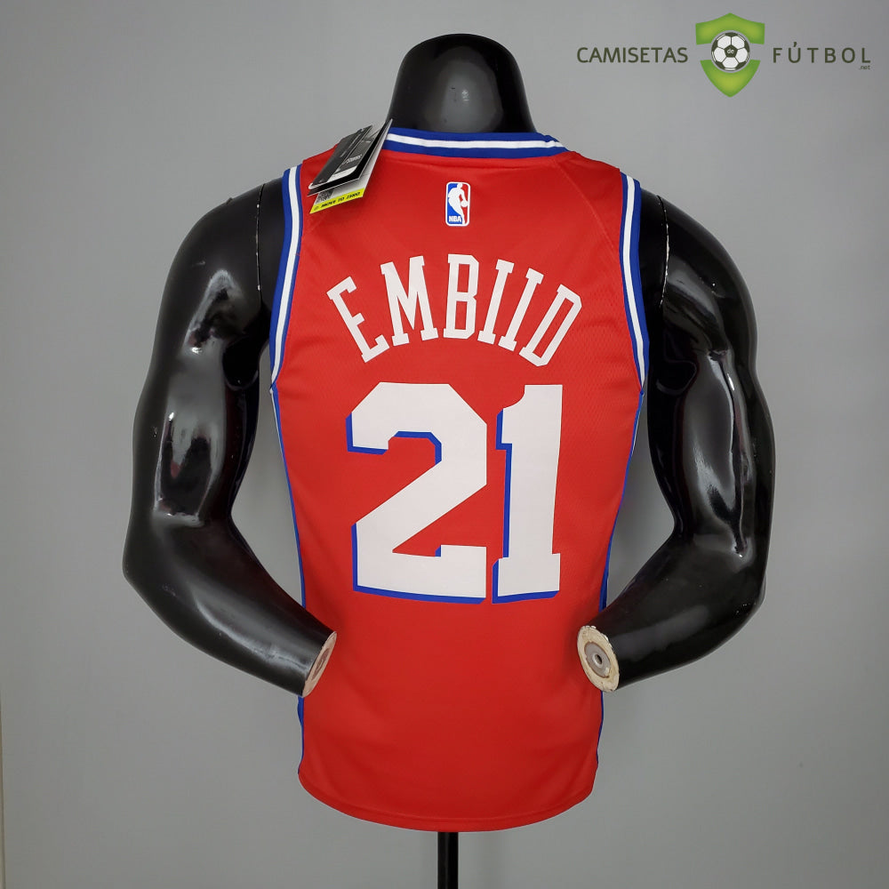 Camiseta Philadelphia 76Ers 21-22 - Joel Embiid 21 Rojo Nba