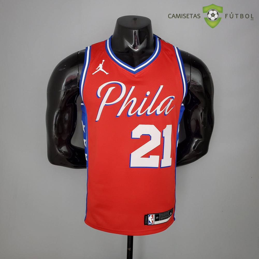 Camiseta Philadelphia 76Ers 21-22 - Joel Embiid 21 Rojo Nba