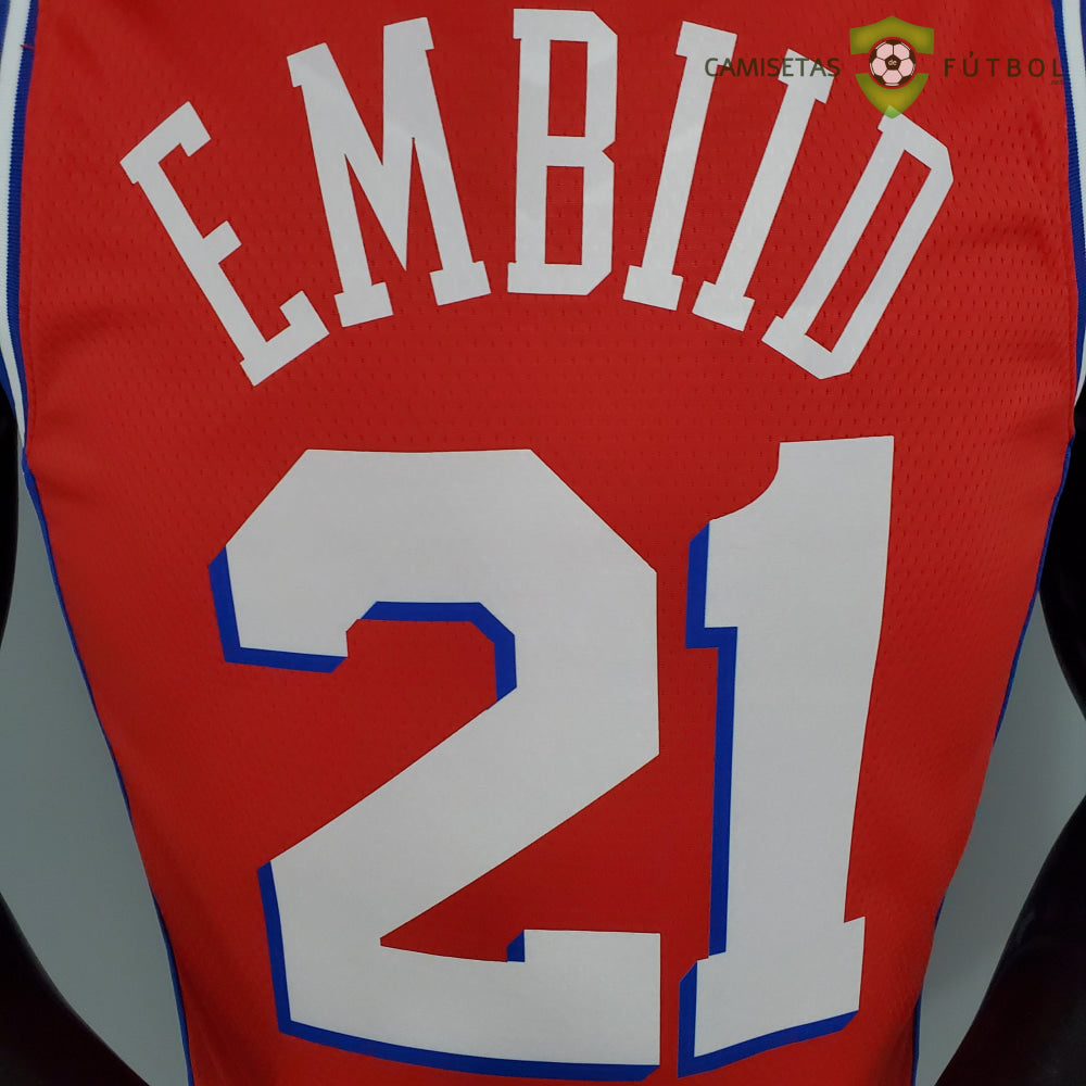Camiseta Philadelphia 76Ers 21-22 - Joel Embiid 21 Rojo Nba