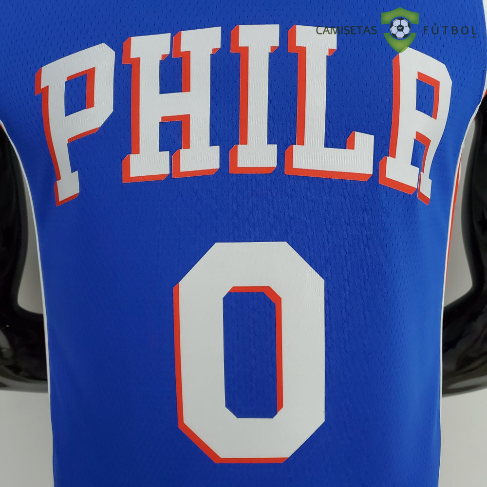 Camiseta Philadelphia 76Ers 21-22 - Tyrese Maxey 0 Azul Nba