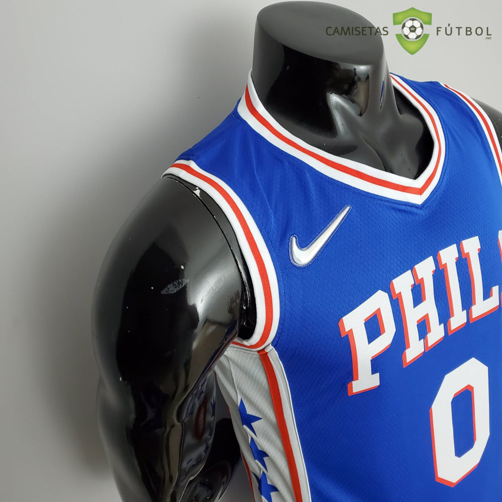Camiseta Philadelphia 76Ers 21-22 - Tyrese Maxey 0 Azul Nba