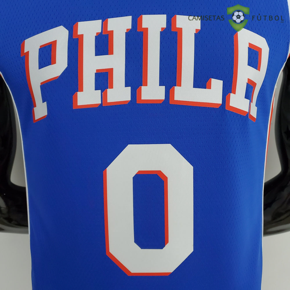 Camiseta Philadelphia 76Ers 21-22 - Tyrese Maxey 0 Azul Nba