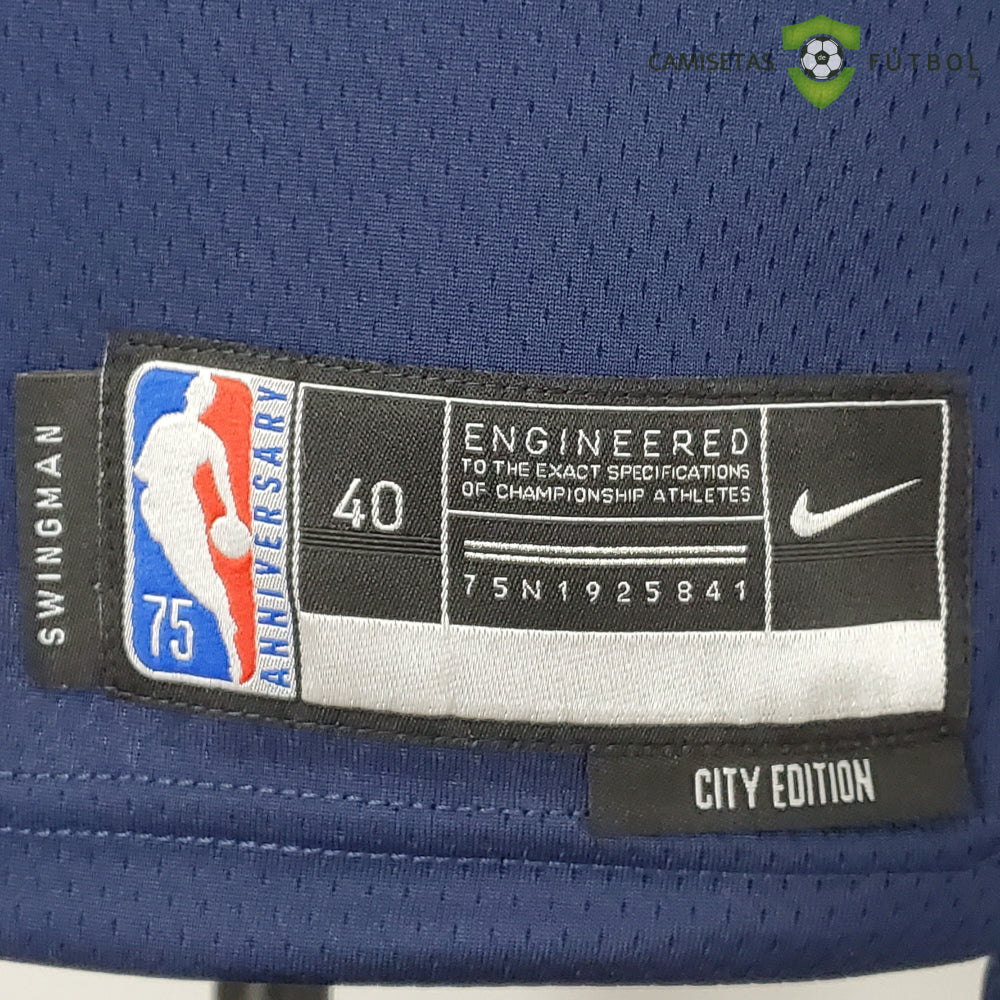Camiseta Philadelphia 76Ers 21-22 - Tyrese Maxey 0 Azul Marino Nba