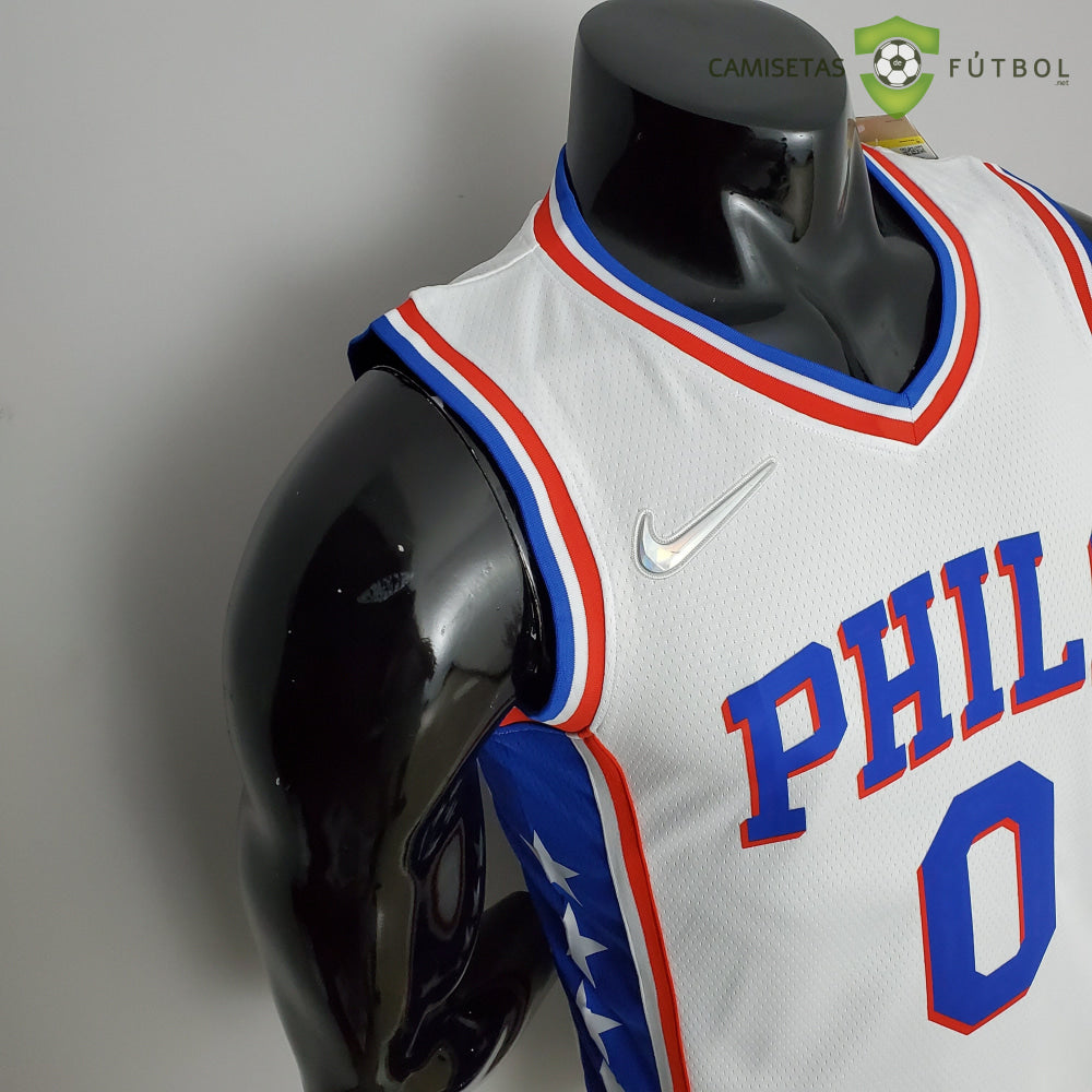Camiseta Philadelphia 76Ers 21-22 - Tyrese Maxey 0 Blanco Nba