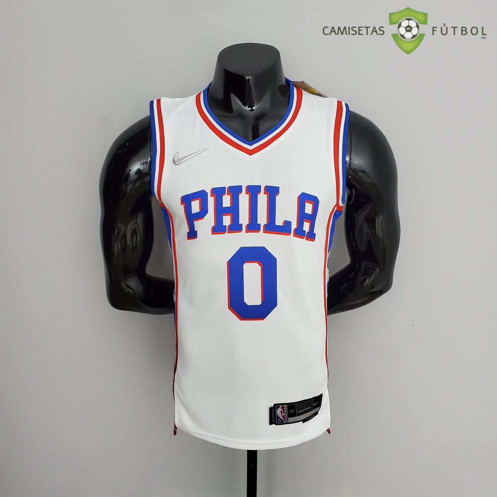 Camiseta Philadelphia 76Ers 21-22 - Tyrese Maxey 0 Blanco Nba