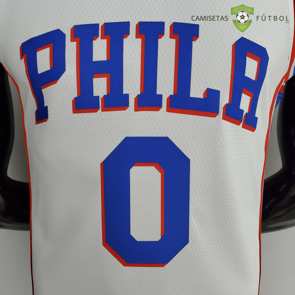 Camiseta Philadelphia 76Ers 21-22 - Tyrese Maxey 0 Blanco Nba