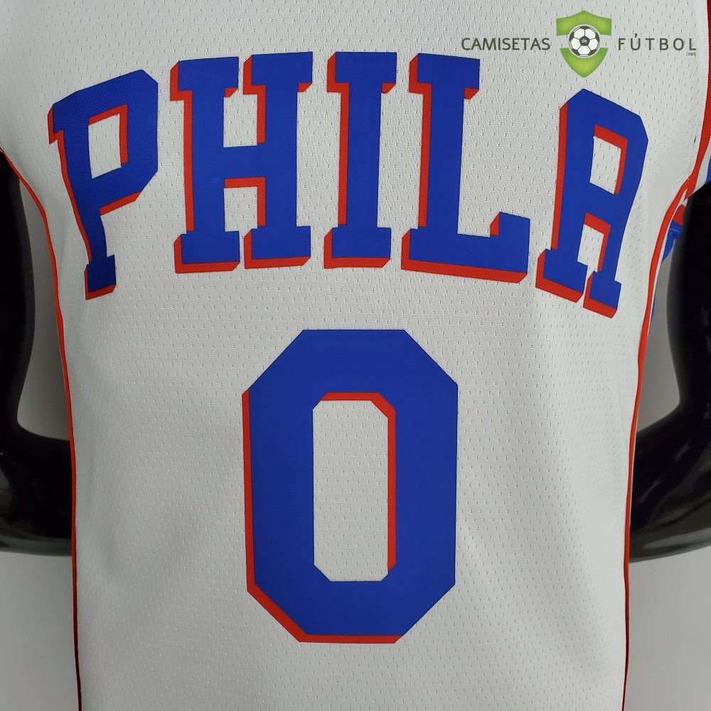 Camiseta Philadelphia 76Ers 21-22 - Tyrese Maxey 0 Blanco Nba