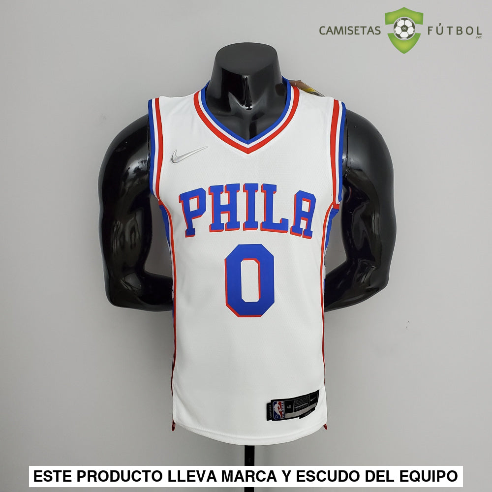 Camiseta Philadelphia 76Ers 21-22 - Tyrese Maxey 0 Blanco Nba
