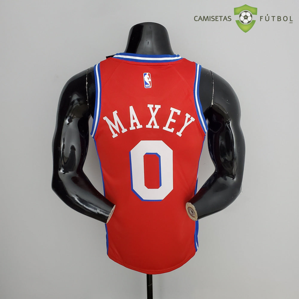 Camiseta Philadelphia 76Ers 21-22 - Tyrese Maxey 0 Rojo Nba