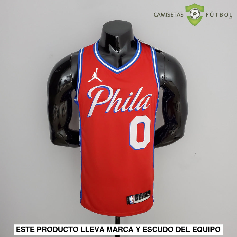 Camiseta Philadelphia 76Ers 21-22 - Tyrese Maxey 0 Rojo Nba
