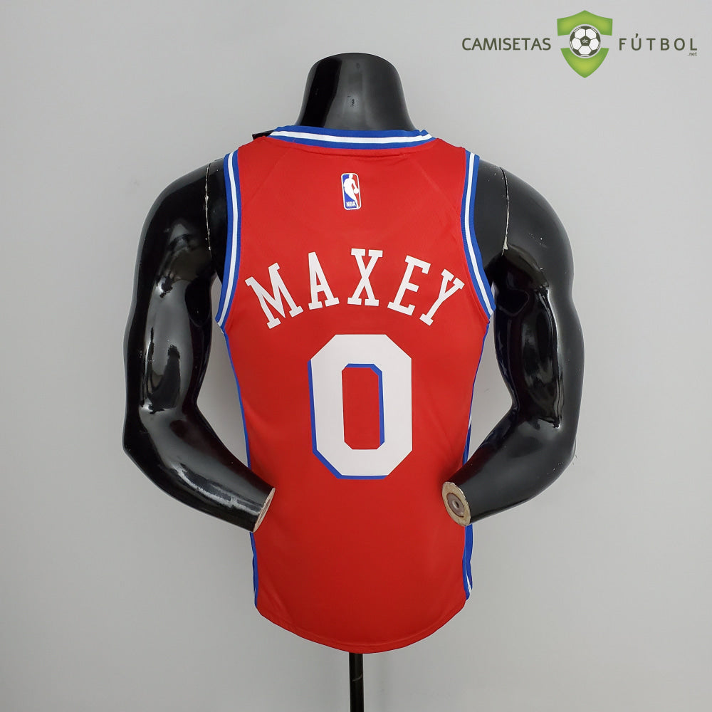 Camiseta Philadelphia 76Ers 21-22 - Tyrese Maxey 0 Rojo Nba