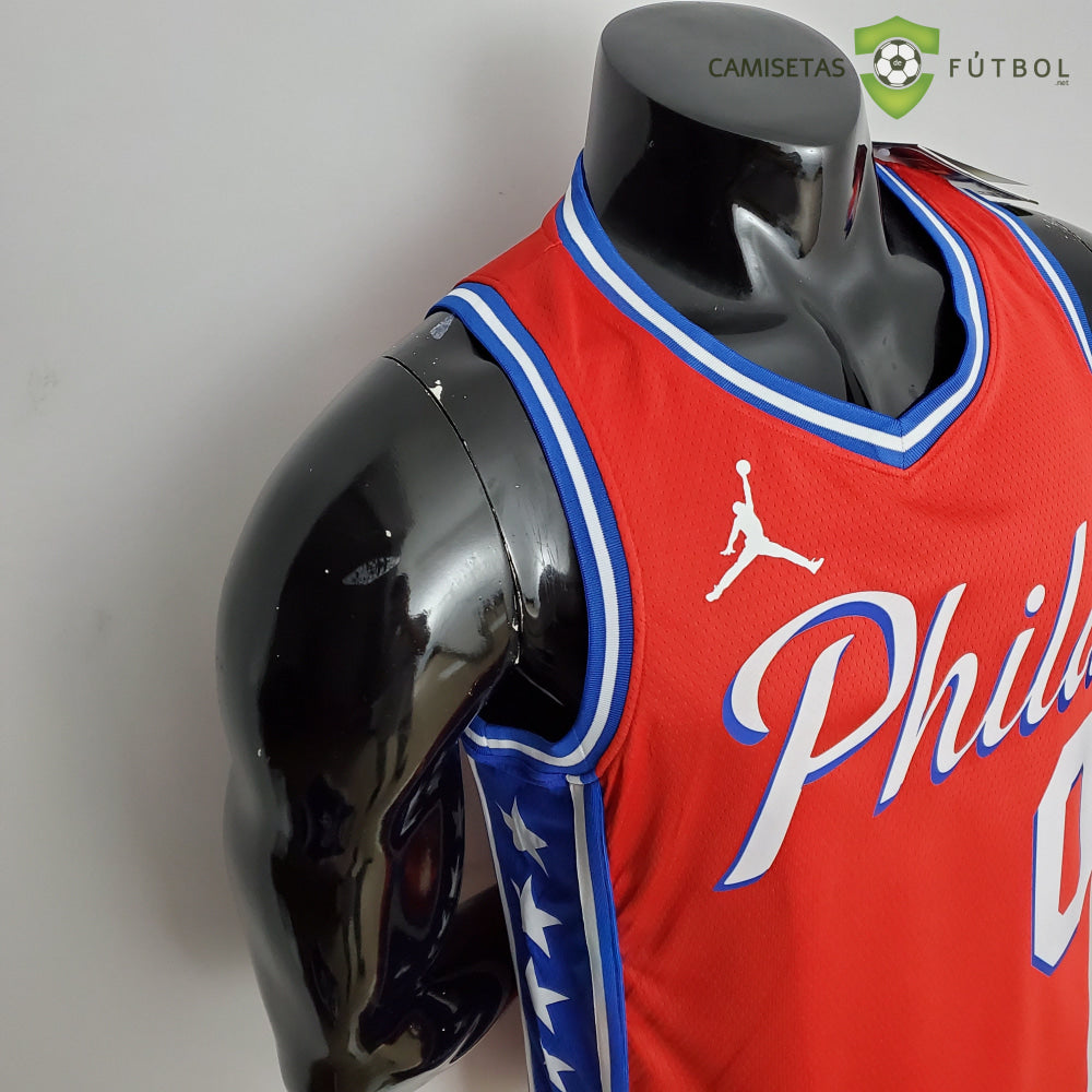 Camiseta Philadelphia 76Ers 21-22 - Tyrese Maxey 0 Rojo Nba