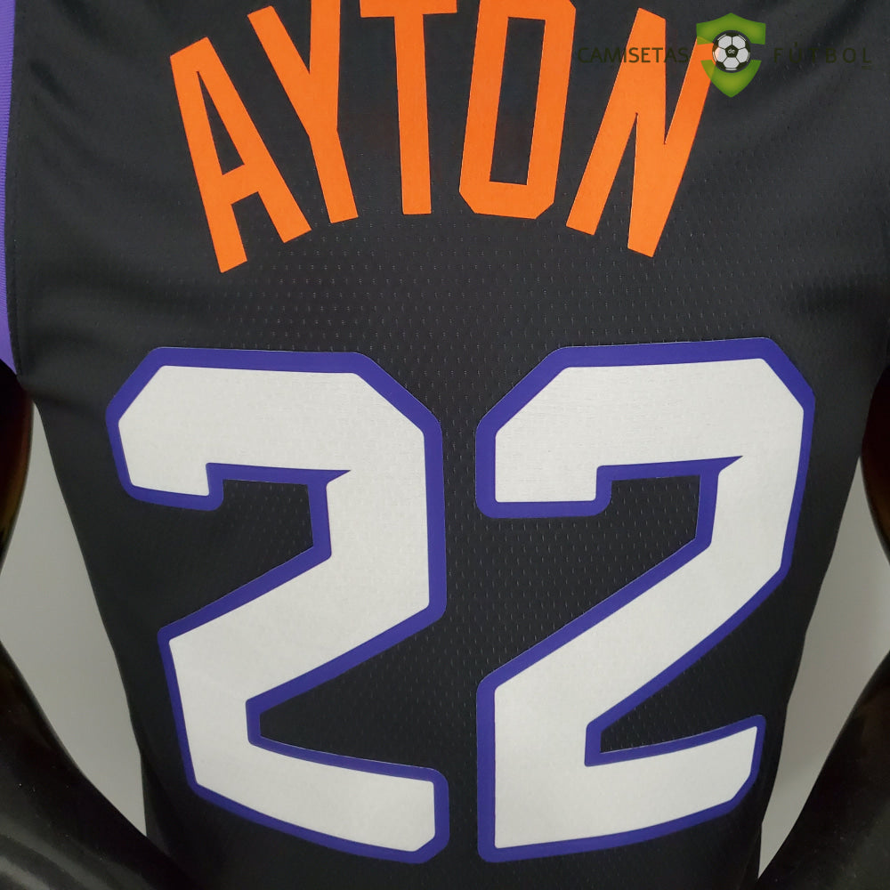 Camiseta Phoenix Suns 21-22 - Deandre Ayton 22 Negro Nba