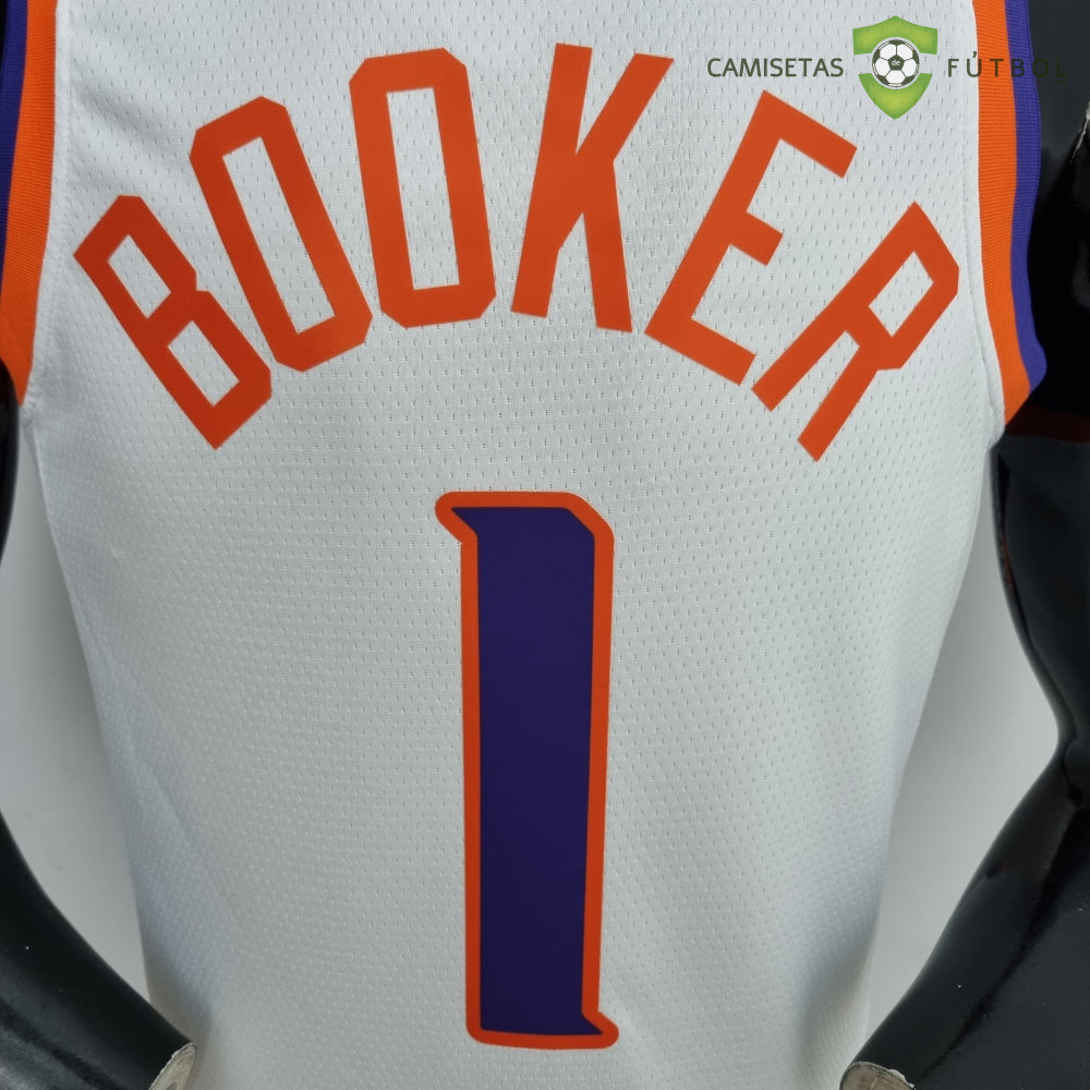 Camiseta Phoenix Suns 21-22 - Devin Booker 1 Blanco Nba