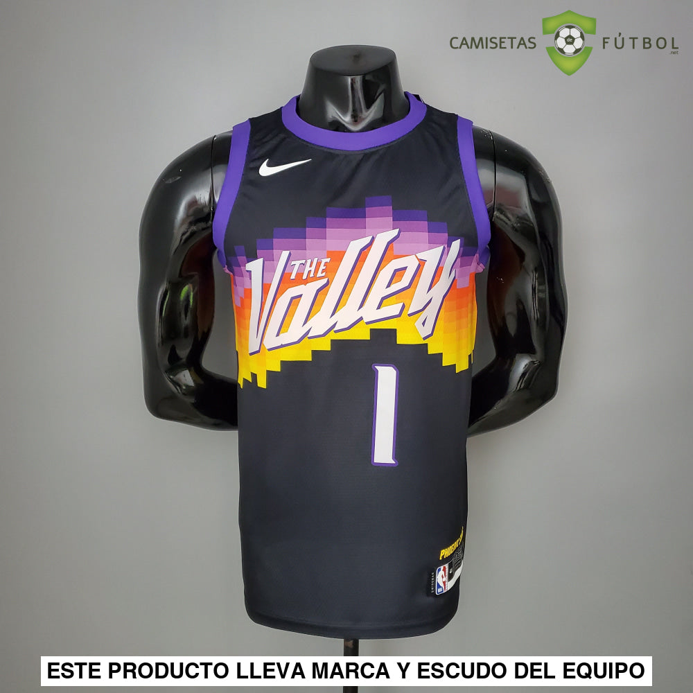 Camiseta Phoenix Suns 21-22 - Devin Booker 1 Negro Nba