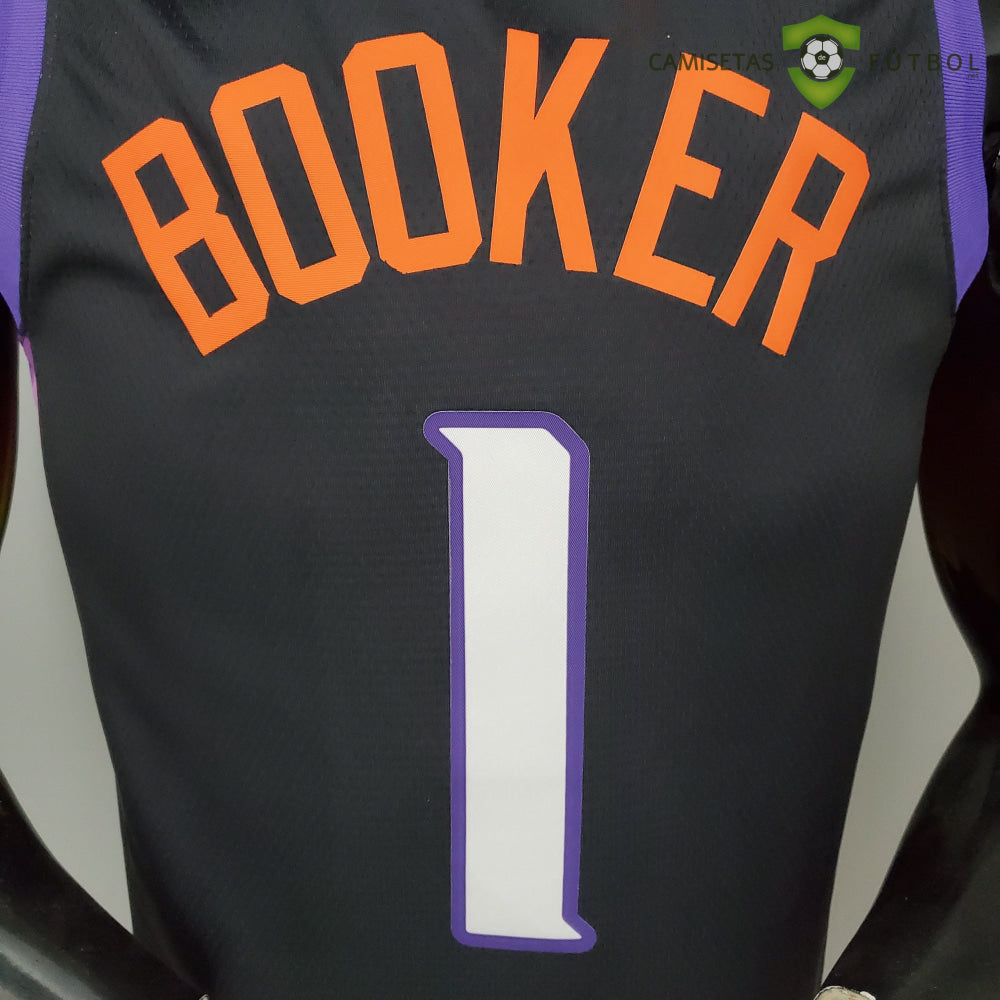 Camiseta Phoenix Suns 21-22 - Devin Booker 1 Negro Nba