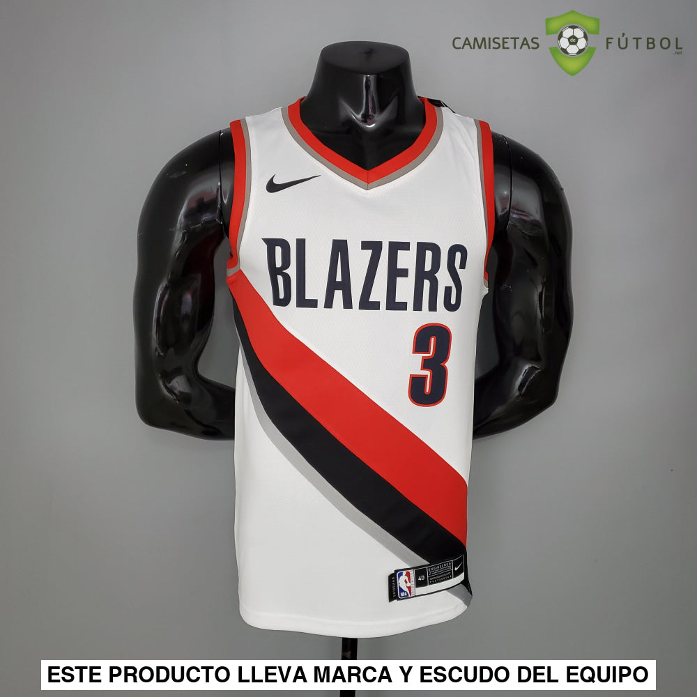 Camiseta Portland Trail Blazers 21-22 - C. J. Mccollum 3 Blanco Nba
