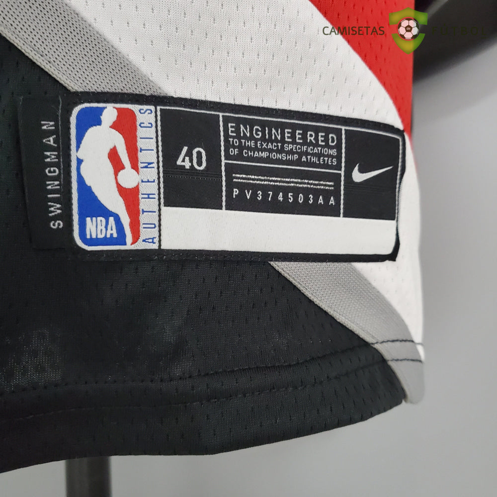 Camiseta Portland Trail Blazers 21-22 - C. J. Mccollum 3 Negro Rojo Nba