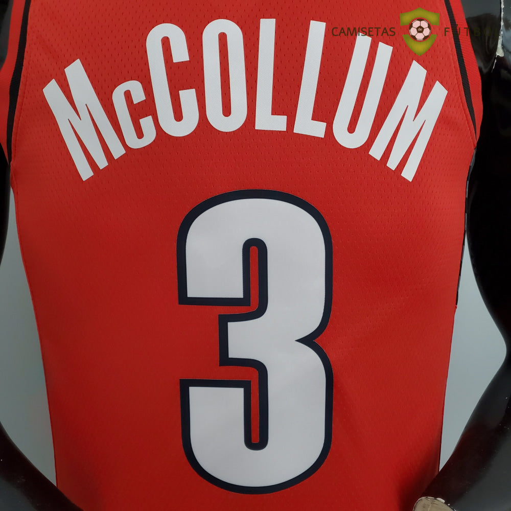 Camiseta Portland Trail Blazers 21-22 - C. J. Mccollum 3 Rojo Nba
