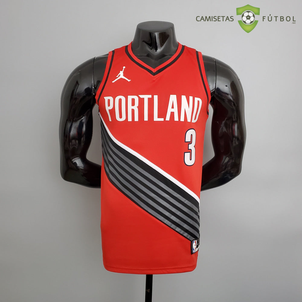 Camiseta Portland Trail Blazers 21-22 - C. J. Mccollum 3 Rojo Nba