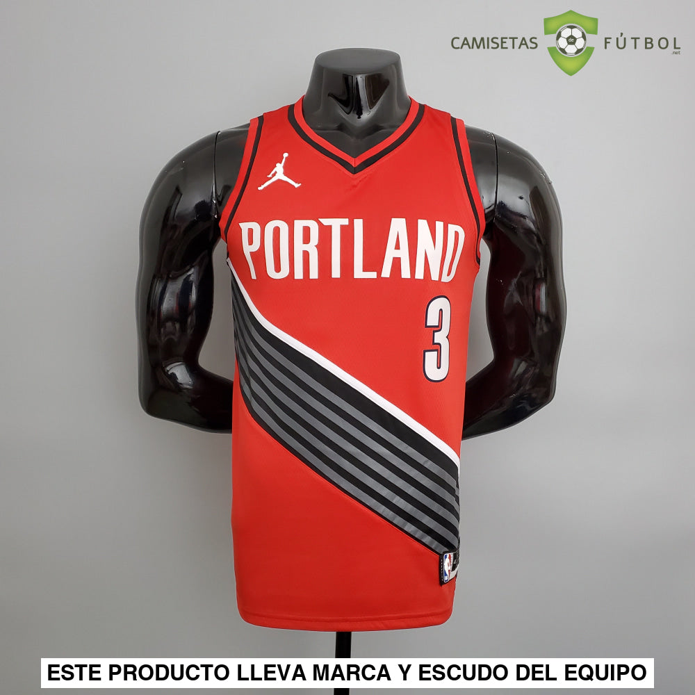 Camiseta Portland Trail Blazers 21-22 - C. J. Mccollum 3 Rojo Nba