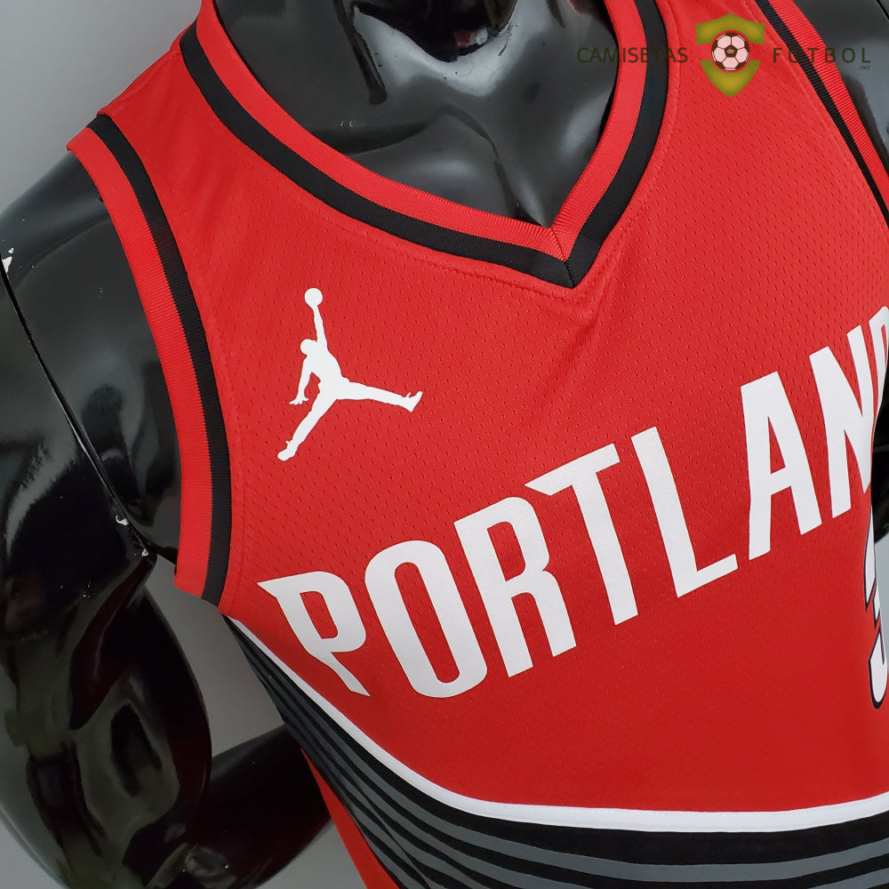 Camiseta Portland Trail Blazers 21-22 - C. J. Mccollum 3 Rojo Nba