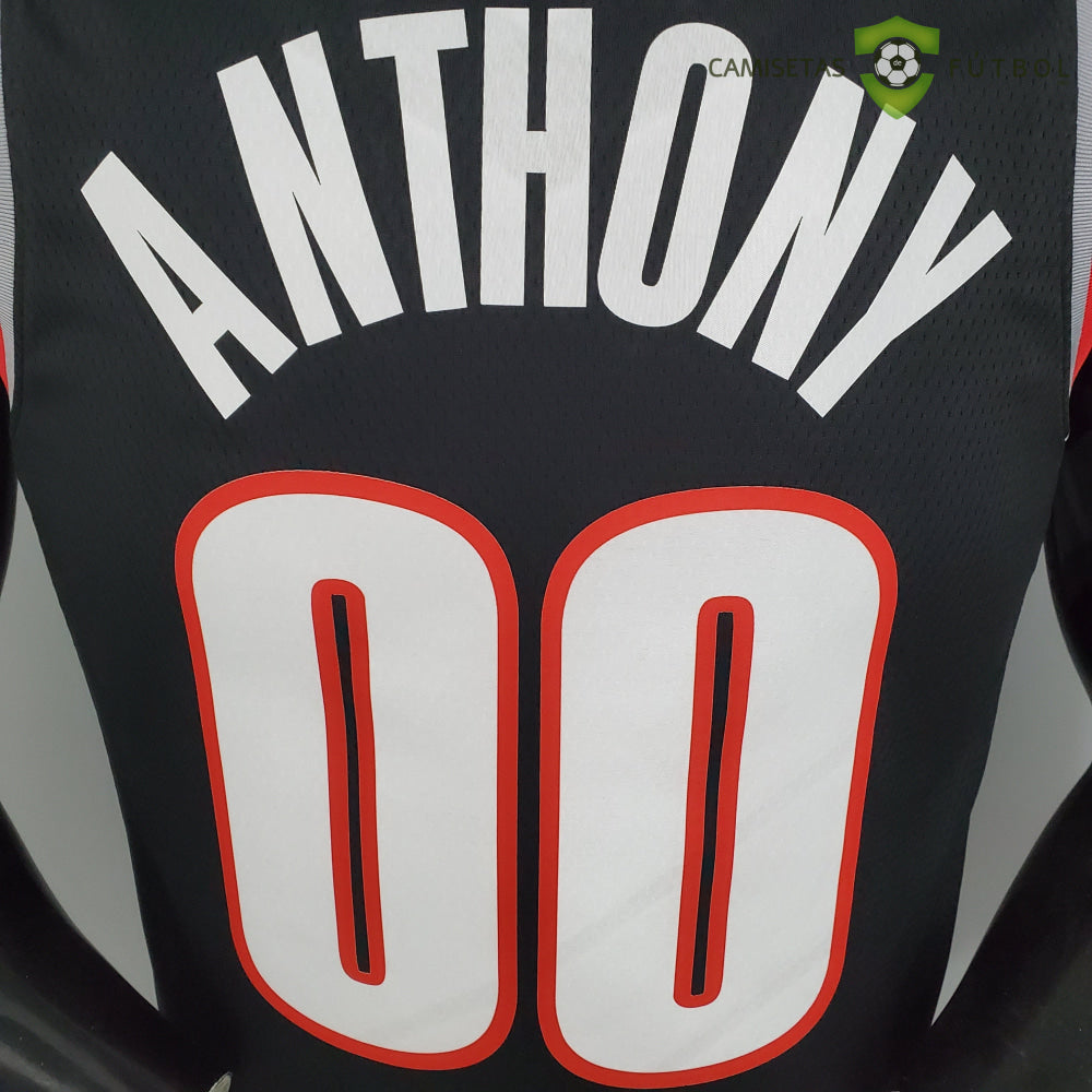 Camiseta Portland Trail Blazers 21-22 - Carmelo Anthony 00 Negro Rojo Nba