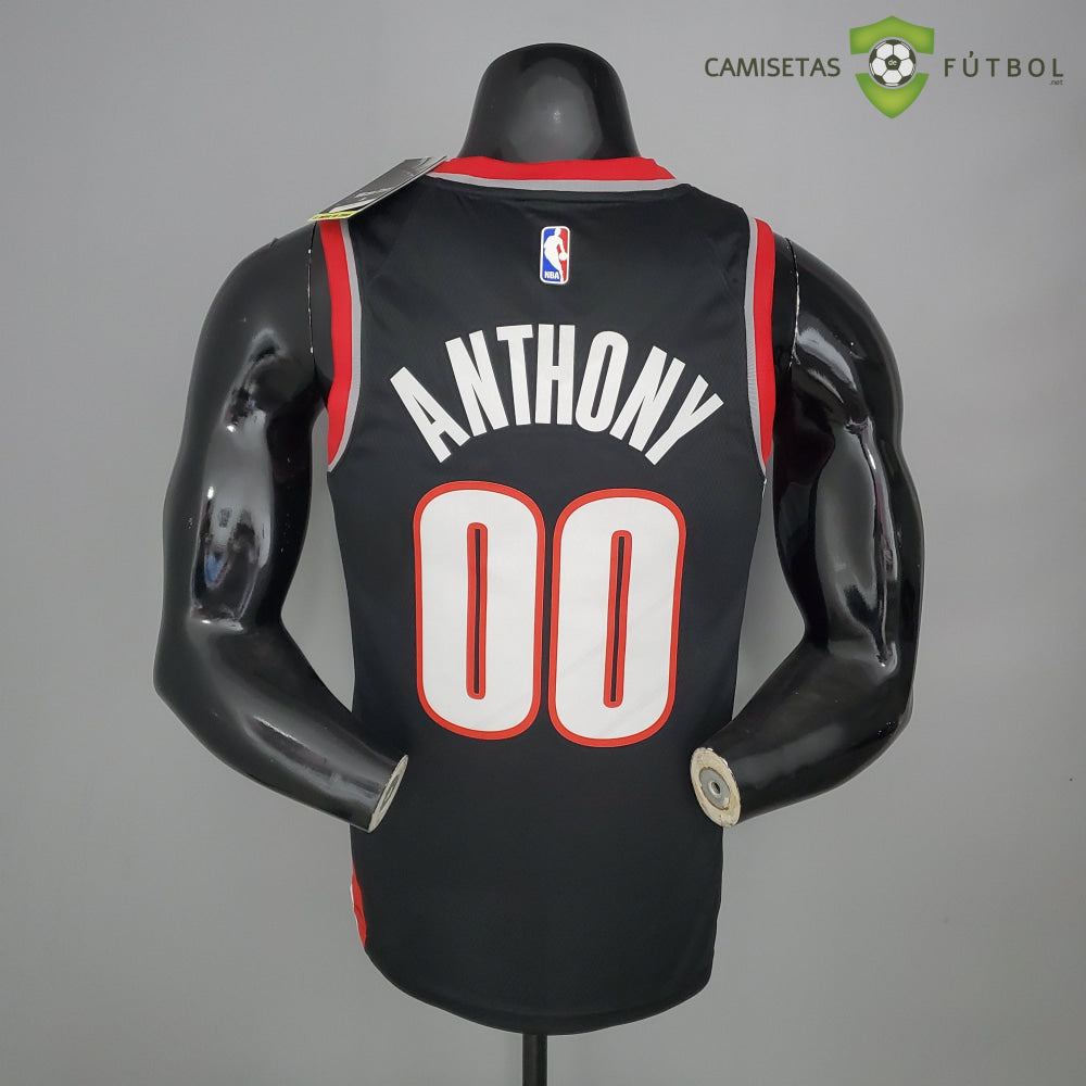 Camiseta Portland Trail Blazers 21-22 - Carmelo Anthony 00 Negro Rojo Nba