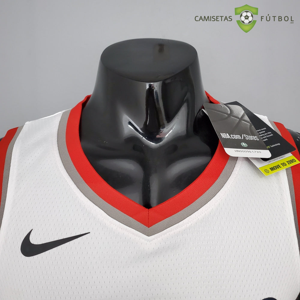 Camiseta Portland Trail Blazers 21-22 - Damian Lillard 0 Blanco Nba