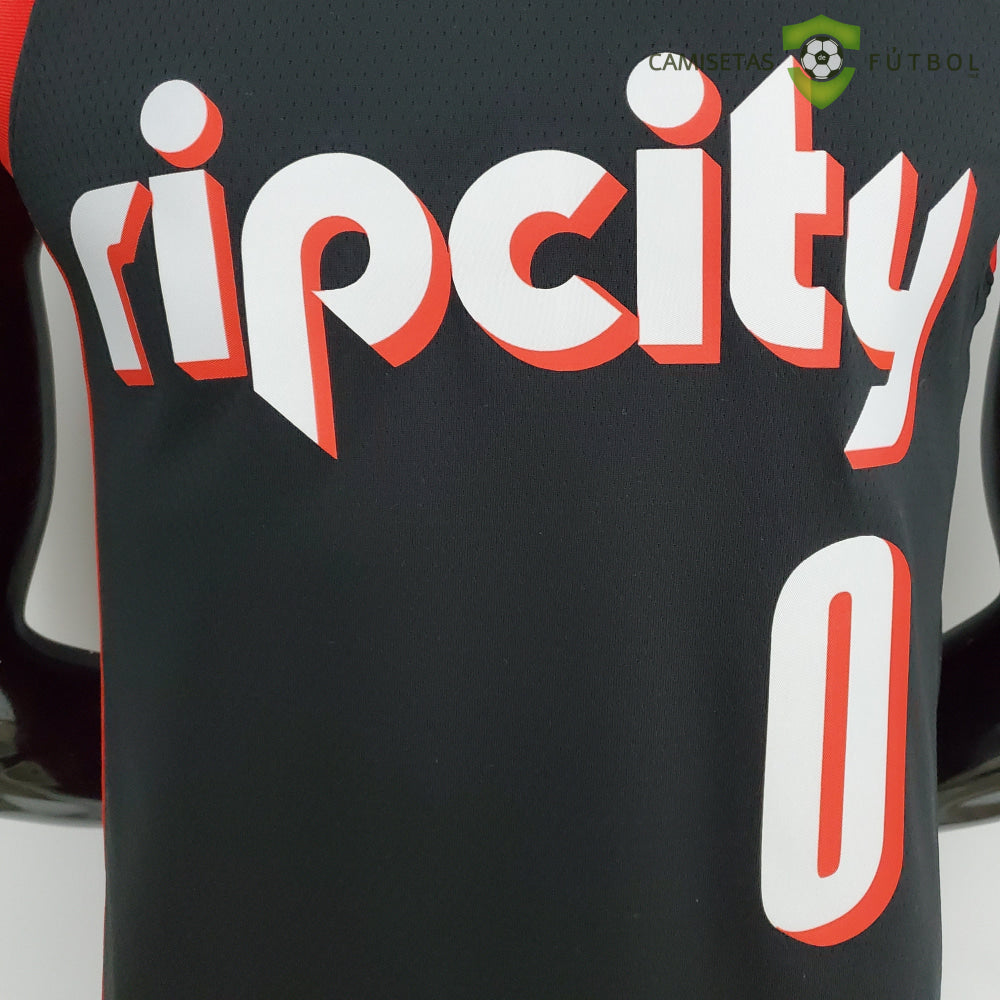Camiseta Portland Trail Blazers 21-22 - Damian Lillard 0 Negro Nba