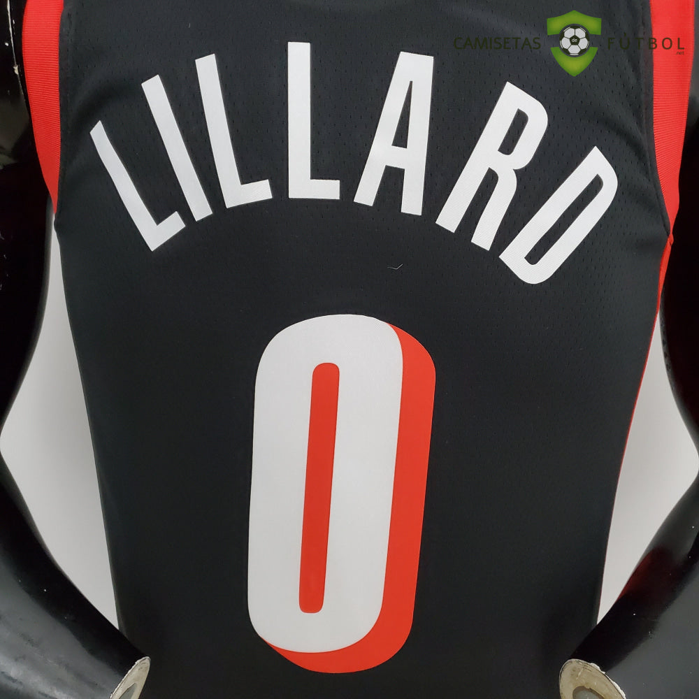 Camiseta Portland Trail Blazers 21-22 - Damian Lillard 0 Negro Nba