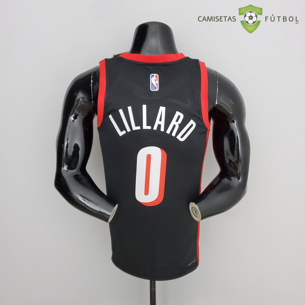 Camiseta Portland Trail Blazers 21-22 - Damian Lillard 0 Negro Nba