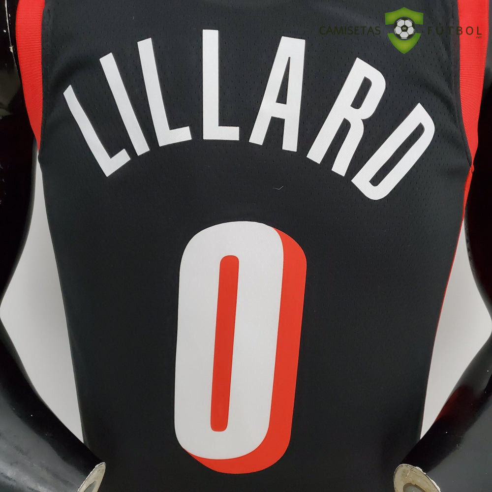 Camiseta Portland Trail Blazers 21-22 - Damian Lillard 0 Negro Nba