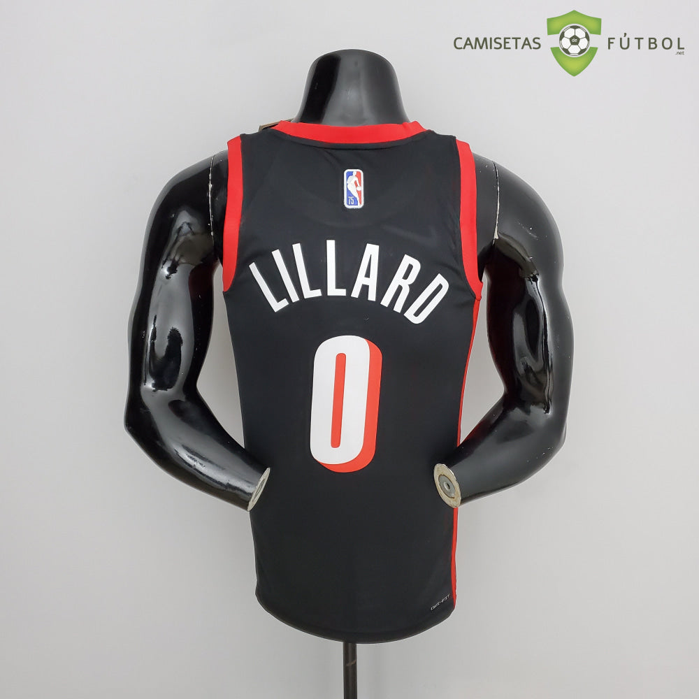 Camiseta Portland Trail Blazers 21-22 - Damian Lillard 0 Negro Nba