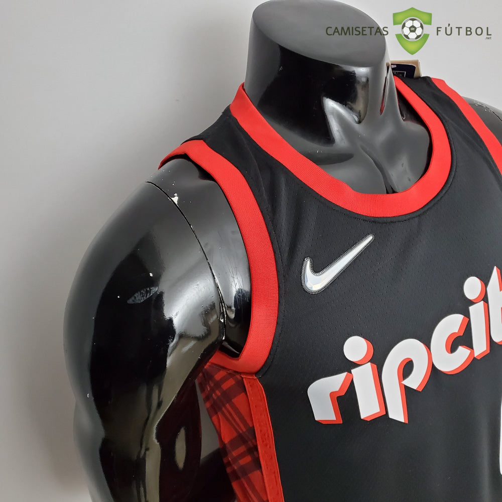 Camiseta Portland Trail Blazers 21-22 - Damian Lillard 0 Negro Nba