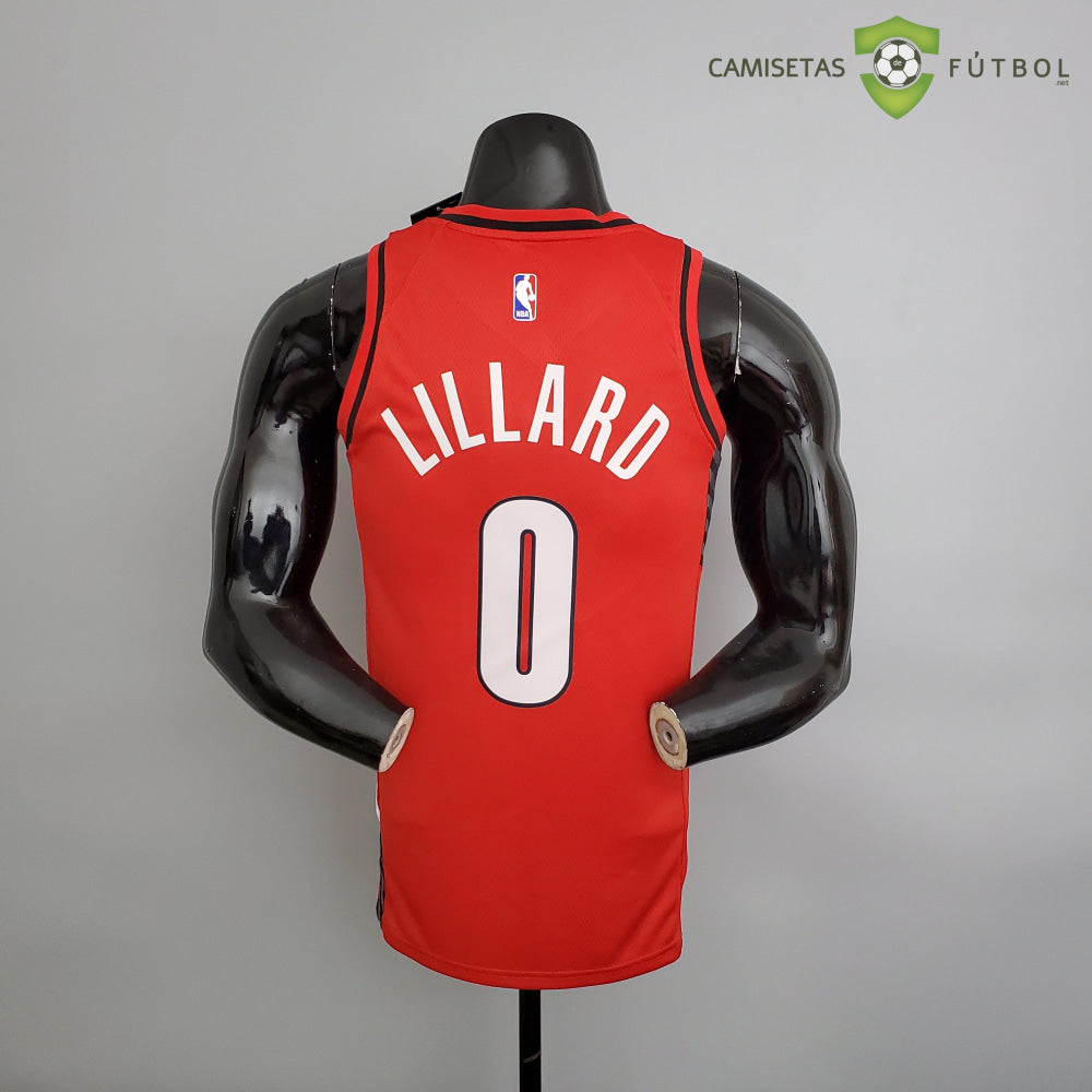 Camiseta Portland Trail Blazers 21-22 - Damian Lillard 0 Rojo Nba