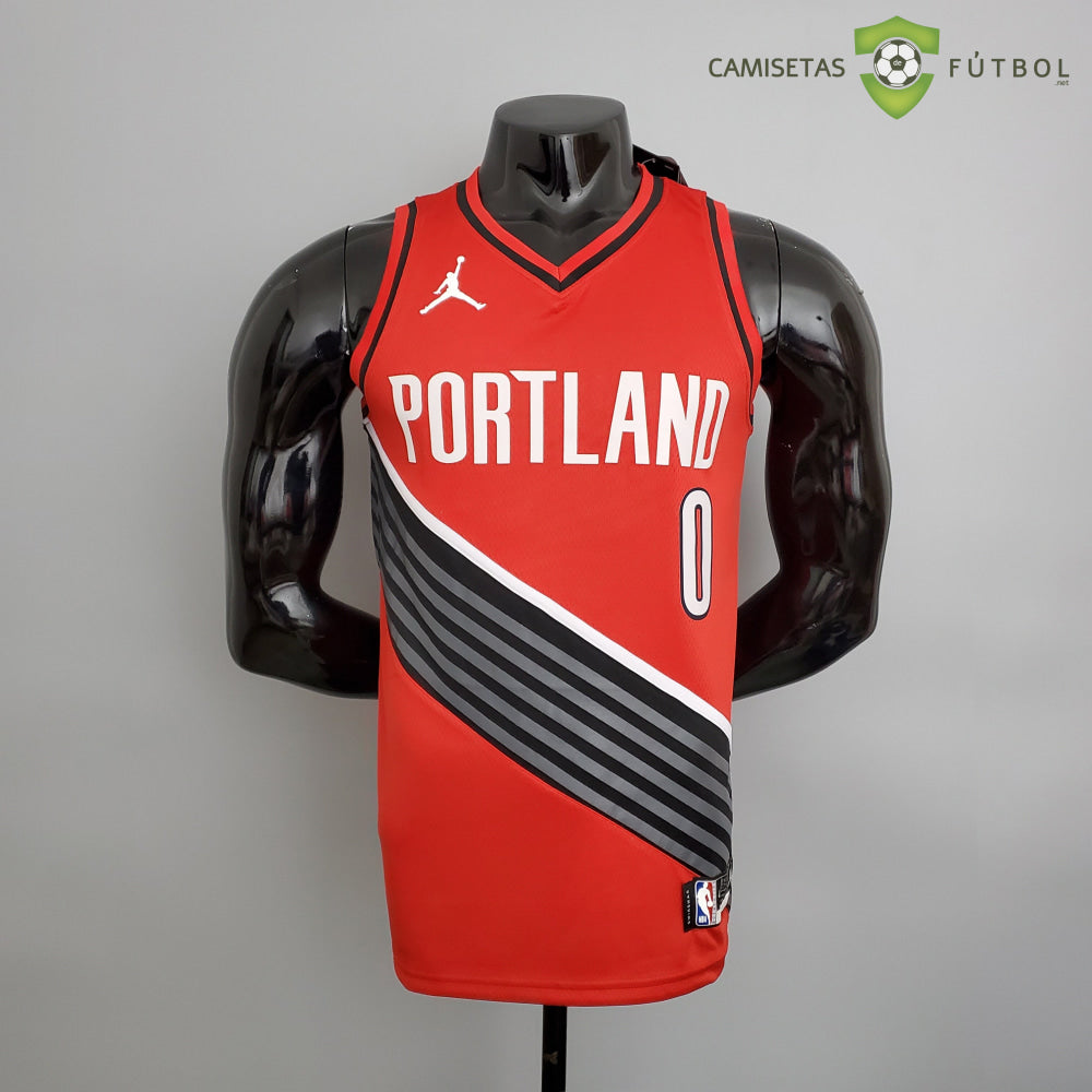 Camiseta Portland Trail Blazers 21-22 - Damian Lillard 0 Rojo Nba