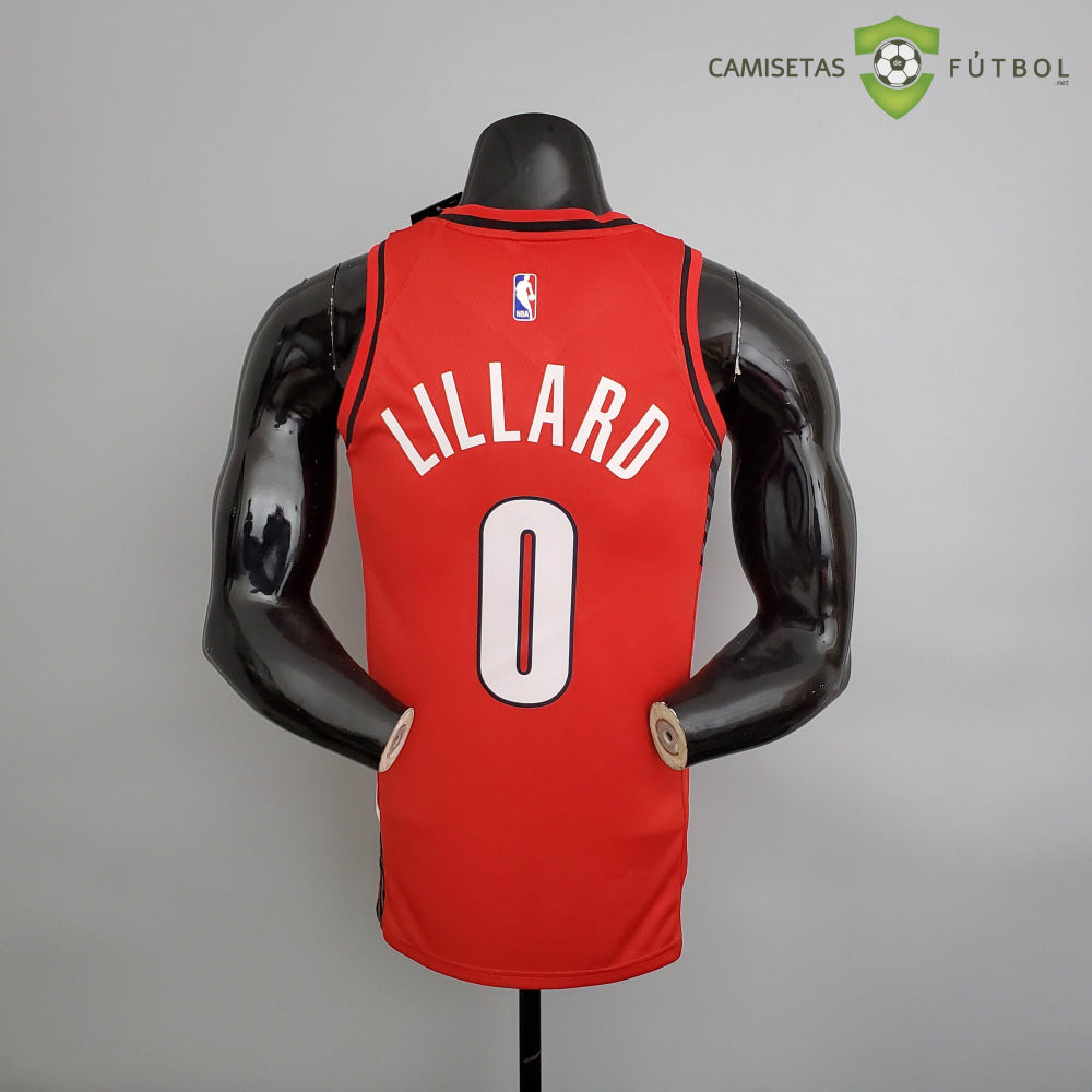 Camiseta Portland Trail Blazers 21-22 - Damian Lillard 0 Rojo Nba