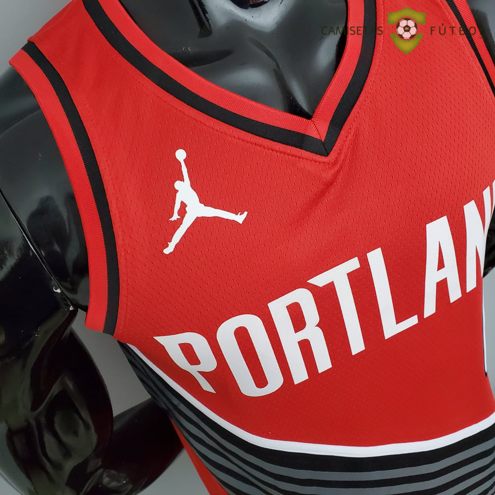 Camiseta Portland Trail Blazers 21-22 - Damian Lillard 0 Rojo Nba