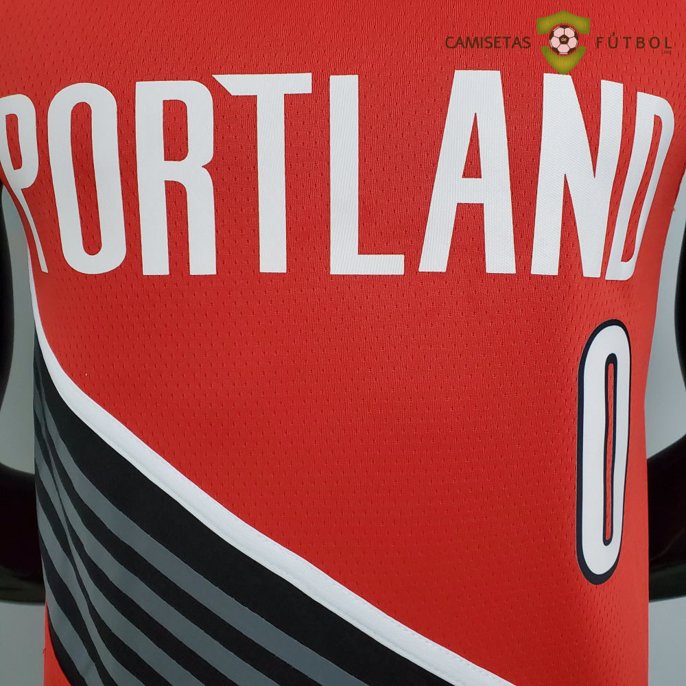 Camiseta Portland Trail Blazers 21-22 - Damian Lillard 0 Rojo Nba