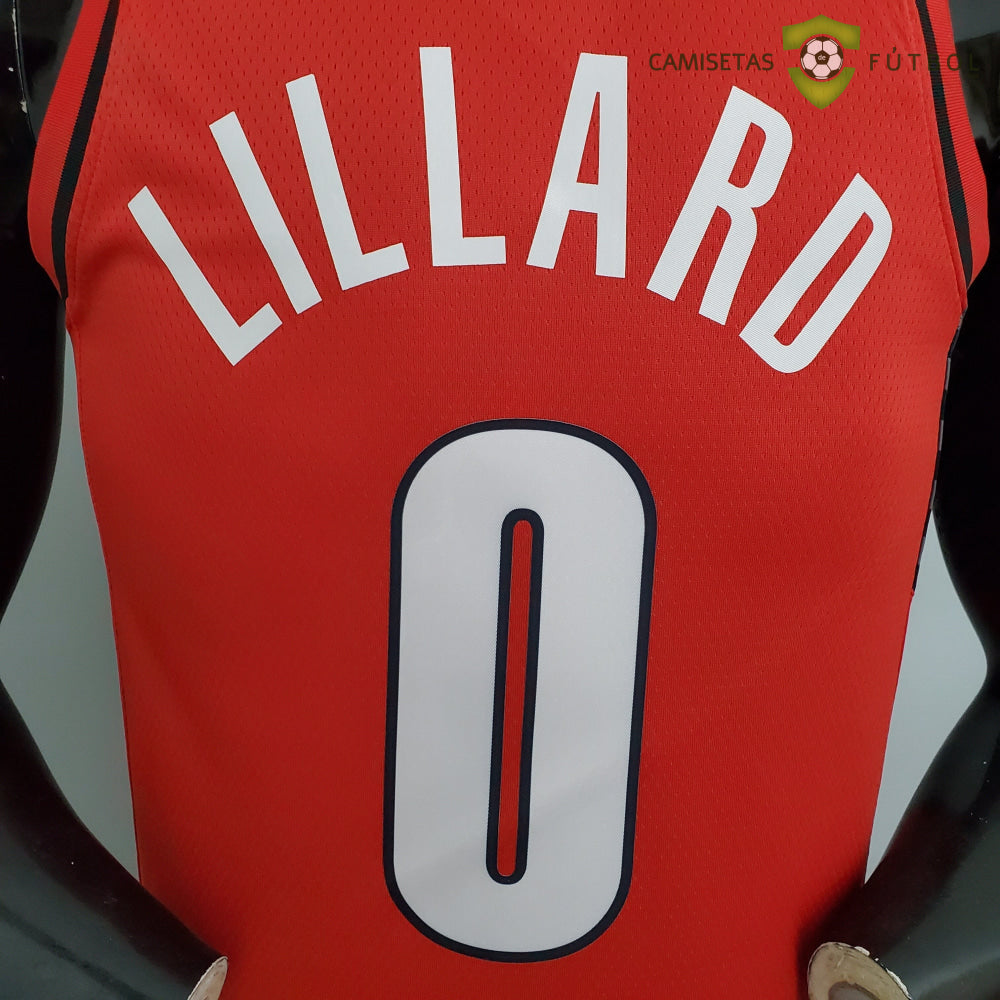 Camiseta Portland Trail Blazers 21-22 - Damian Lillard 0 Rojo Nba