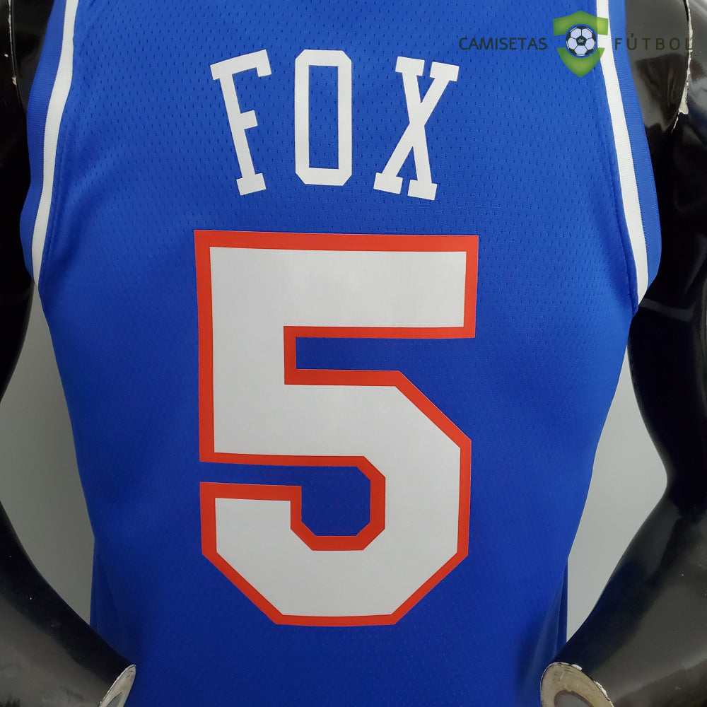 Camiseta Sacramento Kings 21-22 - Deaaron Fox 5 Azul Nba