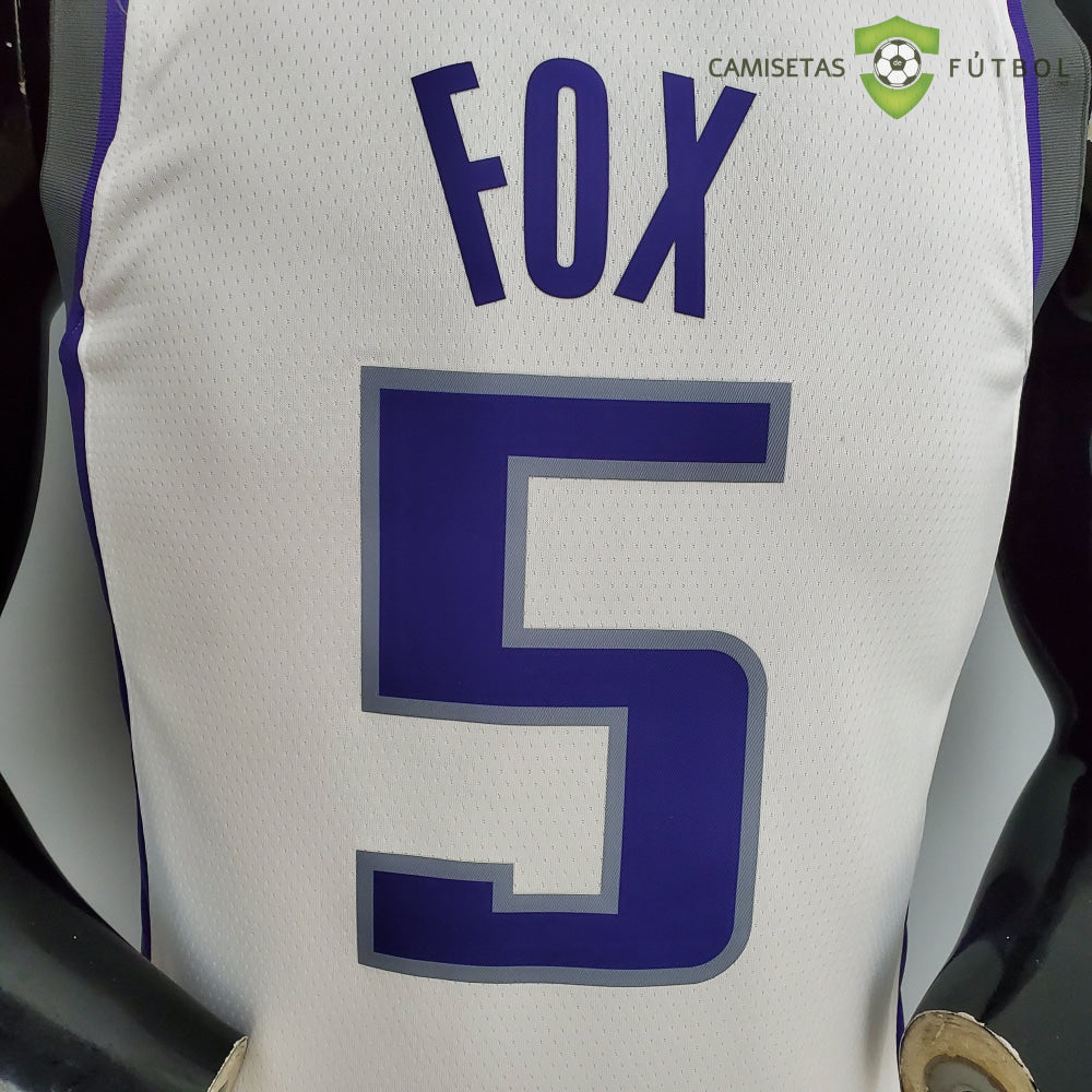 Camiseta Sacramento Kings 21-22 - Deaaron Fox 5 Blanco Nba